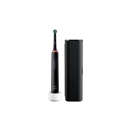 Oral-B Pro3 Black - Upgrade Your Oral Care with Extra CA Brush Head & Travel Case!